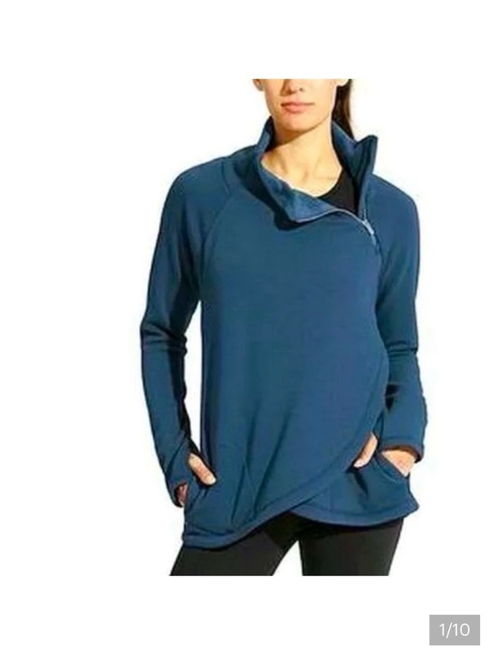 Athleta Tops - Athleta Cozy Karma Asymmetrical Zip Pullover
